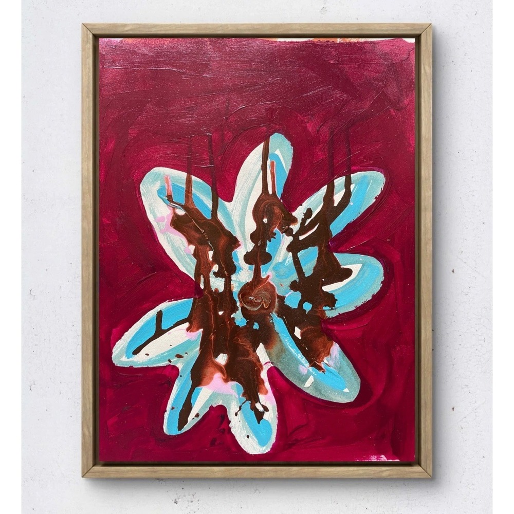Oman Hosea 11x14 Abstract Acrylic Painting Floral Original Contemporary Art